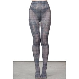 punčocháče KILLSTAR - Anna - Grey Tartan - KSRA009448