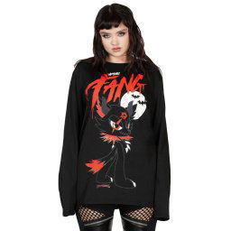 tričko unisex s dlouhým rukávem KILLSTAR - Werewolf: Fang - Black - KSRA007376