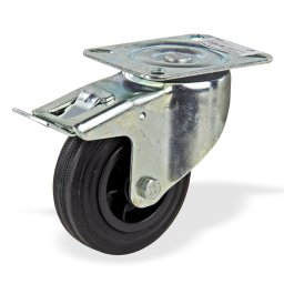 DEMA Gumové otočné kolečko s brzdou 100 mm 21334D