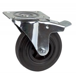 DEMA Gumové otočné kolečko s brzdou 125 mm, do 60 kg 21335D