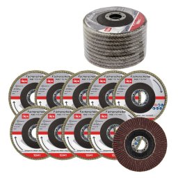 DEMA Lamelový vějířový brusný kotouč 115 mm K60, 10 ks 15941D