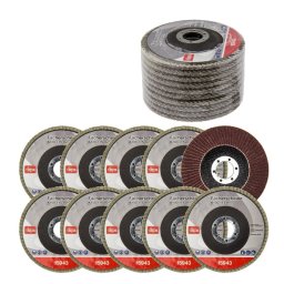 DEMA Lamelový vějířový brusný kotouč 115 mm K100, 10 ks 15943D