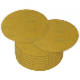 DEMA Brusný papír pro excentrickou brusku 115 mm P240, 10 ks 22507D
