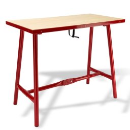 DEMA Profi skládací pracovní stůl L 100x50 cm, červený 40904D