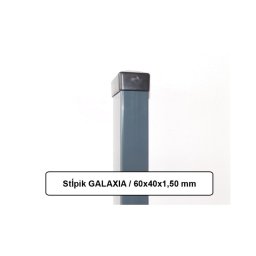 RETIC Plotový sloupek GALAXIA ZN+PVC 60x40x1,5x1800, antracitový GA180OR