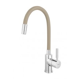 Novaservis Dřezová baterie stojánková s elastickým ramenem, chrom/béžová 70710.0BEM
