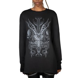 tričko unisex s dlouhým rukávem KILLSTAR - Infernal Ashes - Black - KSRA009508