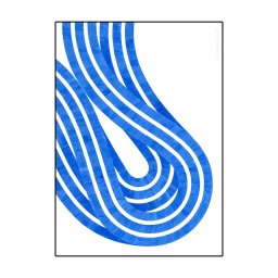 Paper Collective designové moderní obrazy Entropy Blue 02 (70 x 100 cm)