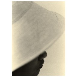 Paper Collective designové moderní obrazy Girl and Hat (120 x 168 cm)
