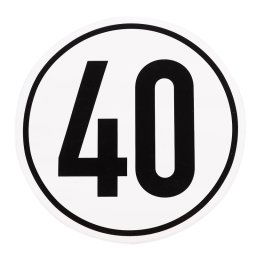 DEMA Rychlostní nálepka 40 km/h, 200 mm 48073D