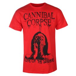 tričko pánské Cannibal Corpse - (Code Of Slashers) - Red - KINGS ROAD - 20166895
