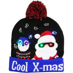 Zimní čepice panská / dámská / unisex svítící s LED - COOL X-MAS