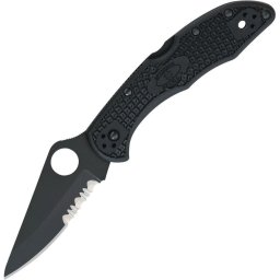 Spyderco nůž zavírací DELICA 4 kombinované ostří ČERNÝ