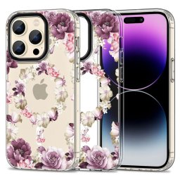 Pouzdro Tech-Protect Magmood MagSafe iPhone 15 Pro Max - Rose Floral