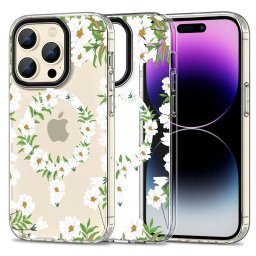 Pouzdro Tech-Protect Magmood MagSafe iPhone 15 Pro Max - White Daisy