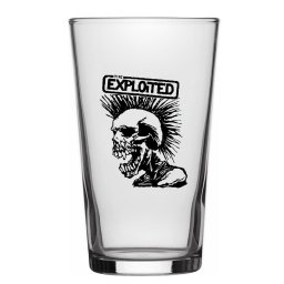 sklenice EXPLOITED - SKULL - RAZAMATAZ - BG009