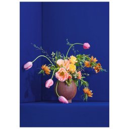 Paper Collective designové moderní obrazy Blomst 01 - Blue (120 x 168 cm)