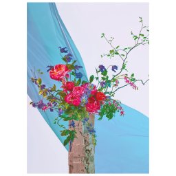 Paper Collective designové moderní obrazy Bloom 05 - Turquoise (120 x 168 cm)
