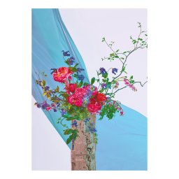 Paper Collective designové moderní obrazy Bloom 05 - Turquoise (100 x 140 cm)