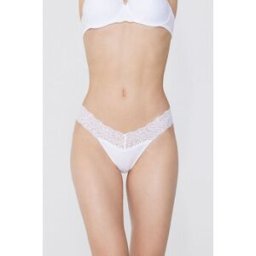 Tezenis Bavlněné Brazilky s Recyklovanou Krajkou Žena Bílá Größe XL