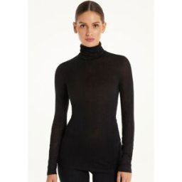 Tezenis Triko se Stojáčkem z Viskózy a Merino Vlny Žena Cerná Größe XL