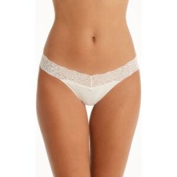 Tezenis Bavlněné Brazilky s Recyklovanou Krajkou Žena Slonovinova Größe L