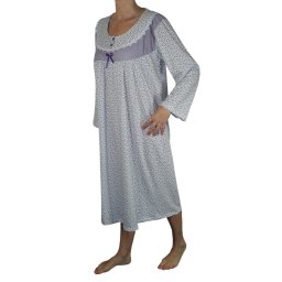Sentina noční košile dl.rukáv L fialová