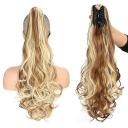Girlshow Culík, cop na skřipci vlnitý, 50 cm - 6/86H613 (melír plavých odstínů v beach blond)
