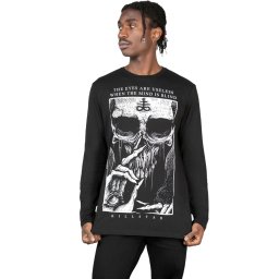 tričko unisex s dlouhým rukávem KILLSTAR - Blind Mind - Black - KSRA009889