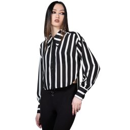 košile dámská KILLSTAR - Zaniyah - Black & White - KSRA009587