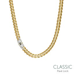 Monaco Chain Classic Plain Pave lock 9,5mm IZ30230