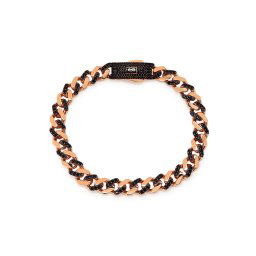 Monaco chain náramek Classic Alternate Pavé lock Rose Black 8 mm IZ30156RBN