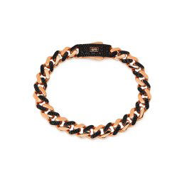 Monaco Chain náramek Classic Alternate Pavé lock Rose Black 9,5 mm IZ30152RBN