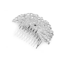Hřeben do vlasů s broušenými kamínky, barva 1 crystal motýl