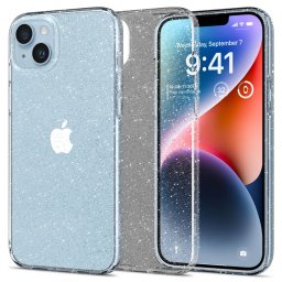 Pouzdro Spigen Liquid Crystal Glitter Apple iPhone 14 Plus - Crystal Quartz