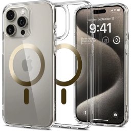 Pouzdro Spigen Ultra Hybrid MagSafe iPhone 15 Pro Max - Gold