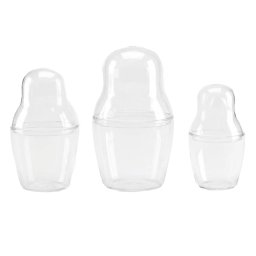 Qubus designové dózy Matroska Set Glass