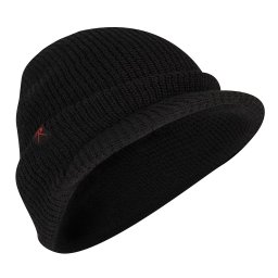 ROTHCO čepice WATCH BRIM pletená s kšiltem ČERNÁ