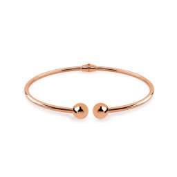 Obručový náramek z růžového zlata kuličky IZ30195R