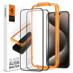 Spigen GLAStR Align Master FullCover 2-Pack iPhone 15 Pro Max