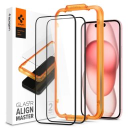 Spigen GLAStR Align Master FullCover 2-Pack iPhone 15 Plus