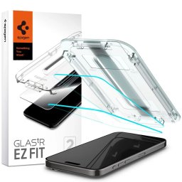 Spigen Glass tR EZ Fit 2 Pack, transparency - iPhone 15 Pro AGL06892