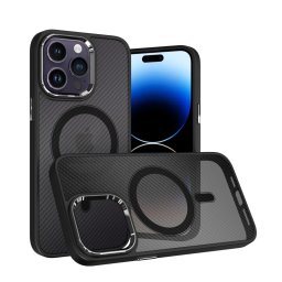 Pouzdro Tel Protect Magnetic Carbon iPhone 15 Pro - Černé