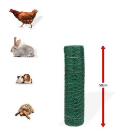 DEMA Králičí šestihranné pletivo poplastované 25 mm, 0,5x25 m, drát 0,8 mm, zelené 31178D