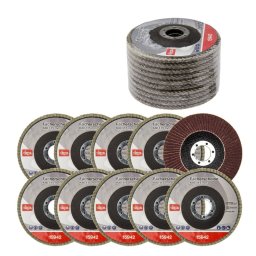 DEMA Lamelový vějířový brusný kotouč 115 mm K80, 10 ks 15942D