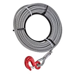 DEMA Ocelové lano 11 mm x 20 m pro ruční lanový naviják 1,6 t 68035D