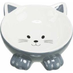 Zvýšená keramická miska kočičí hlava 14 cm, 150 ml Barva: tmavě šedá