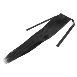 Vlasový příčesek s vlásenkou a stuhou, barva 4 černá