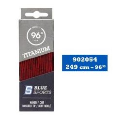Tkaničky do bruslí Blue Sports Titanium Red 72 palců = 182cm
