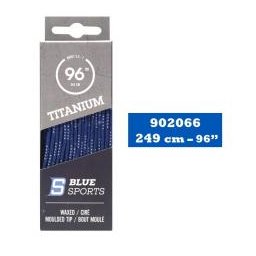 Tkaničky do bruslí Blue Sports Titanium Blue 96 palců = 243cm